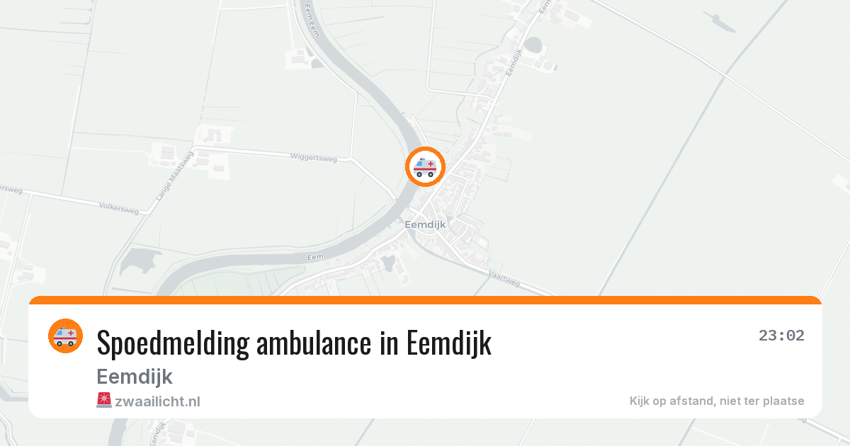 Spoedmelding ambulance in Eemdijk — 15 mei 2026