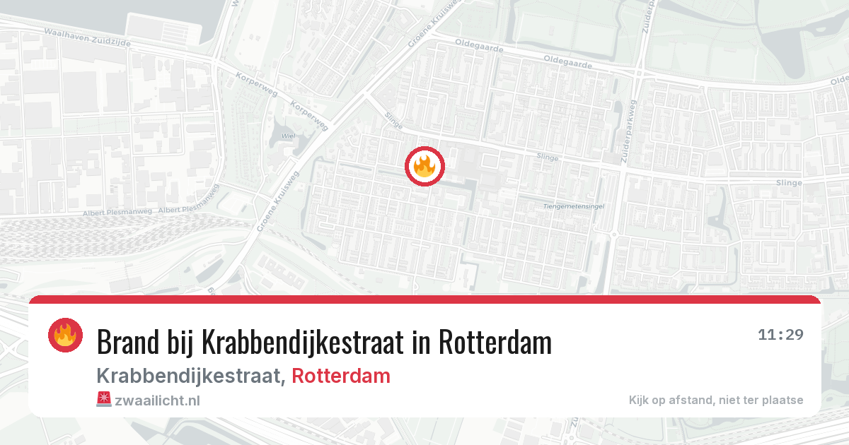 Brand bij Krabbendijkestraat in Rotterdam — 17 mei 2026