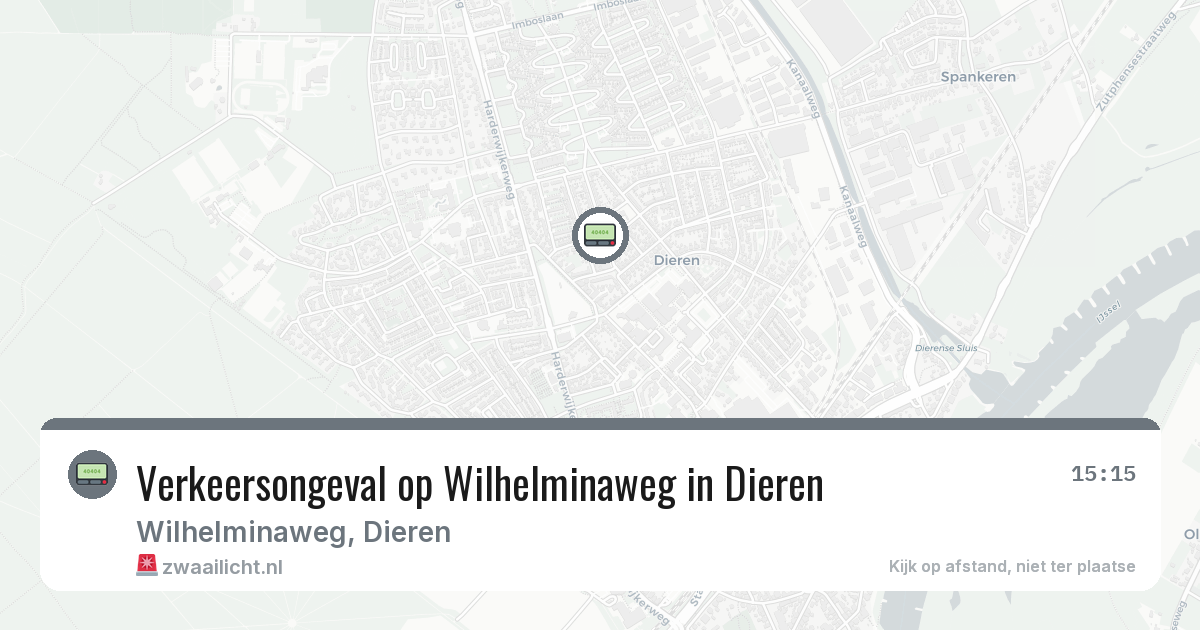 Verkeersongeval op Wilhelminaweg in Dieren — 8 feb 2026
