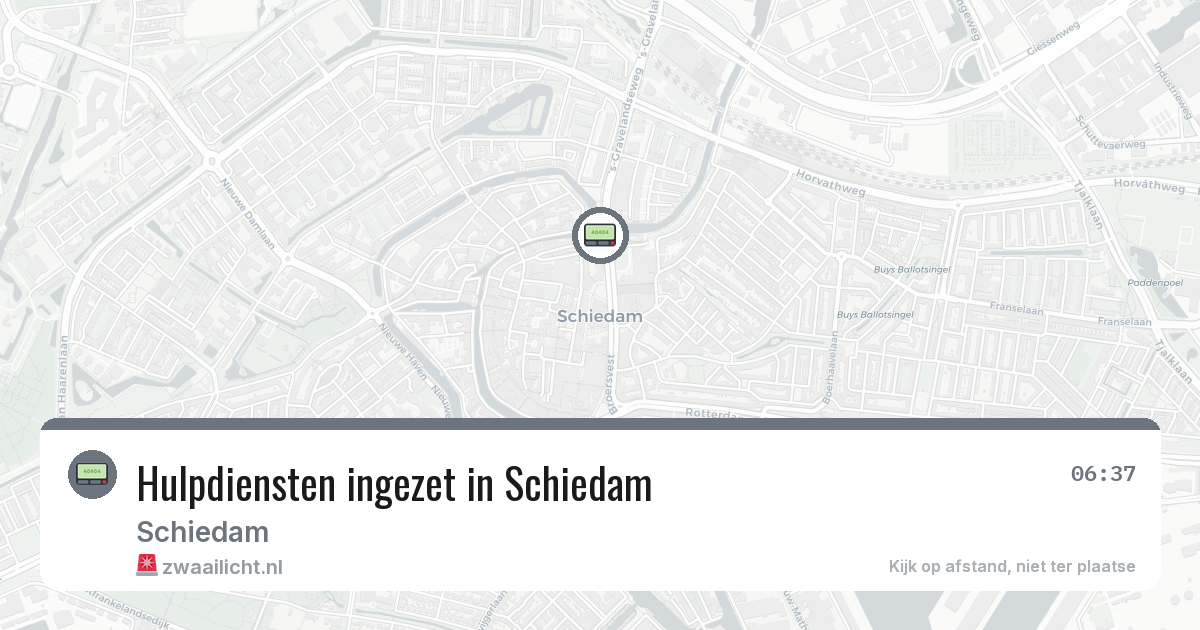 Hulpdiensten ingezet in Schiedam — 25 apr 2026 | 🚨 Zwaailicht.nl