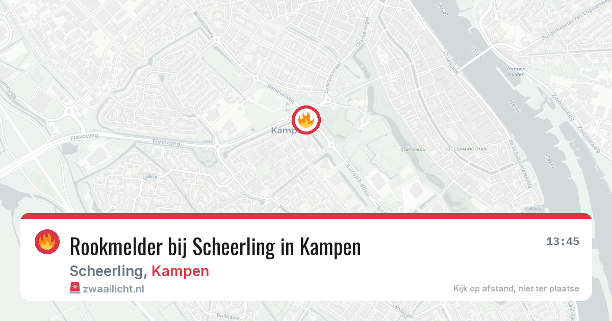 Rookmelder bij Scheerling in Kampen — 6 aug 2026