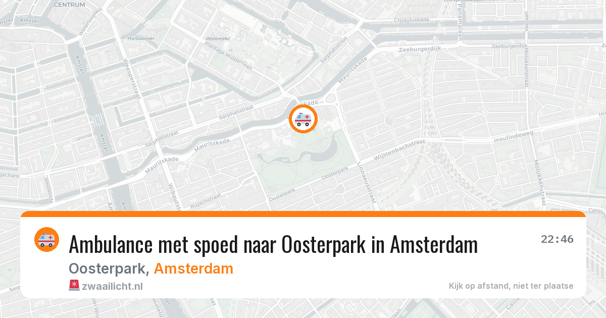 Ambulance met spoed naar Oosterpark in Amsterdam — 4 jun 2026