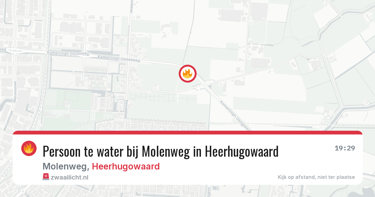 Persoon te water bij Molenweg in Heerhugowaard — 10 jun 2026