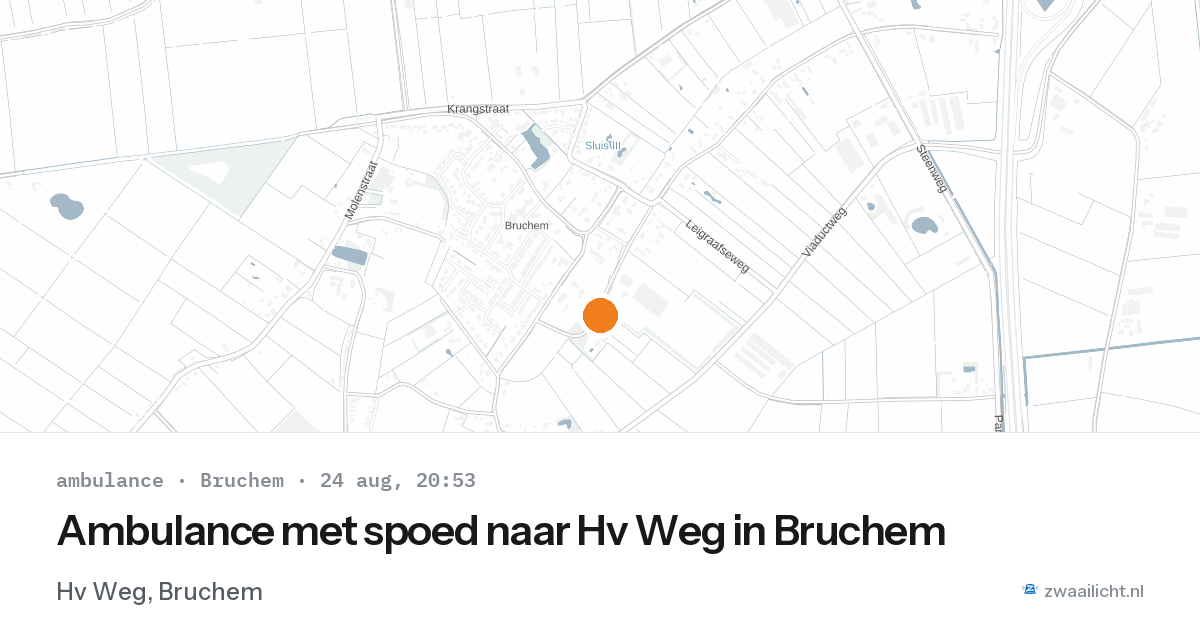 Ambulance met spoed naar Hv Weg in Bruchem — 24 aug 2026