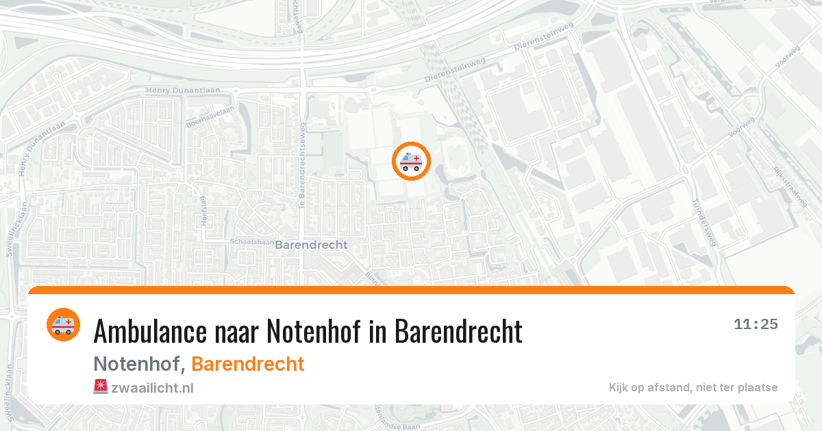 Ambulance naar Notenhof in Barendrecht — 18 jun 2026