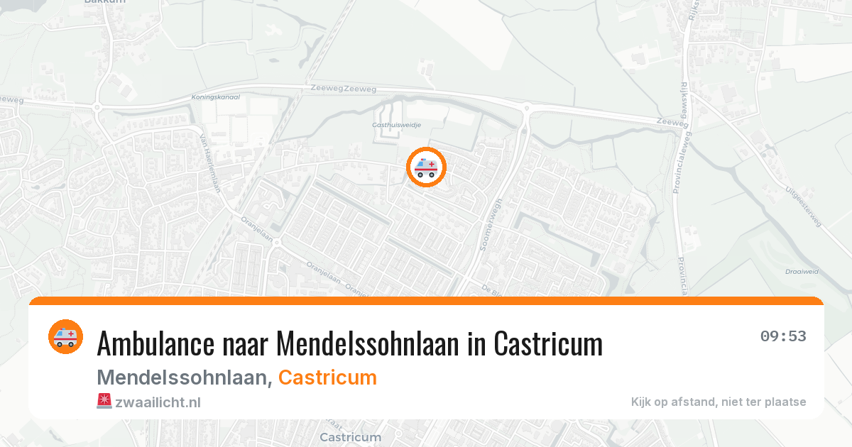 Ambulance naar Mendelssohnlaan in Castricum — 14 mei 2026