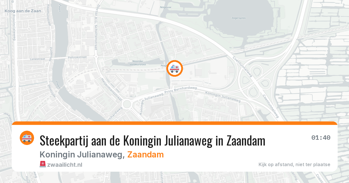 Steekpartij aan de Koningin Julianaweg in Zaandam — 14 aug 2026