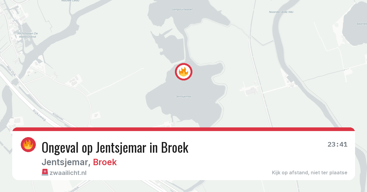 Ongeval op Jentsjemar in Broek — 19 jun 2026