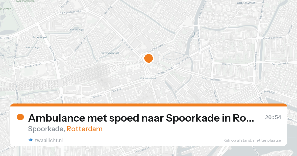 Ambulance met spoed naar Spoorkade in Rotterdam — 2 jul 2026