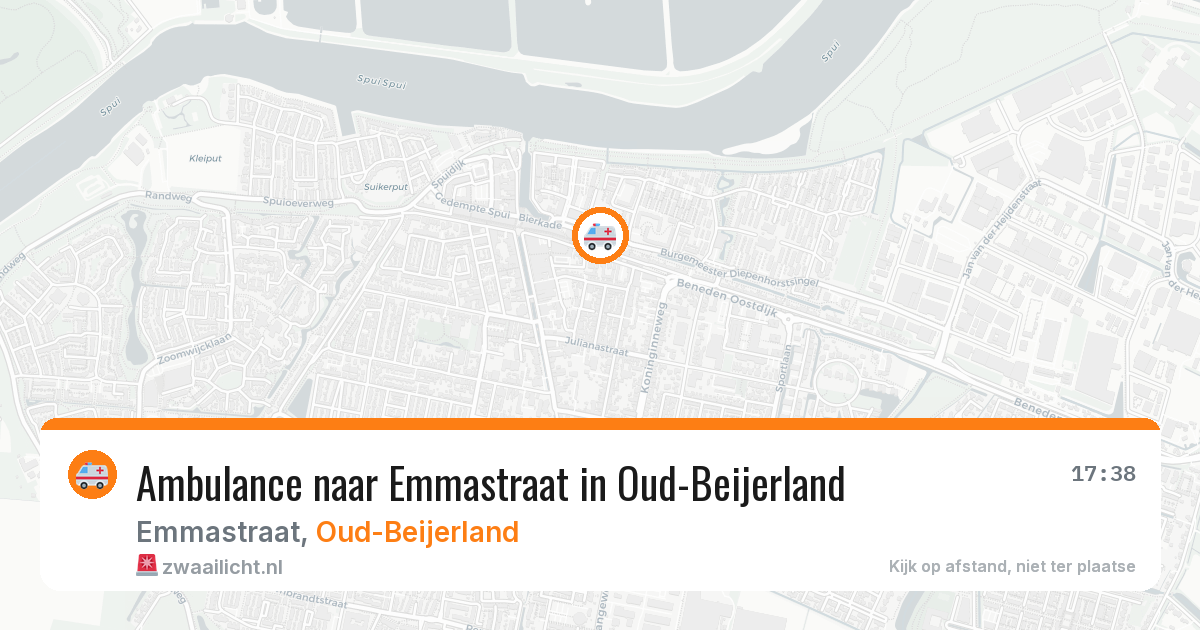 Ambulance naar Emmastraat in Oud-Beijerland — 22 jun 2026