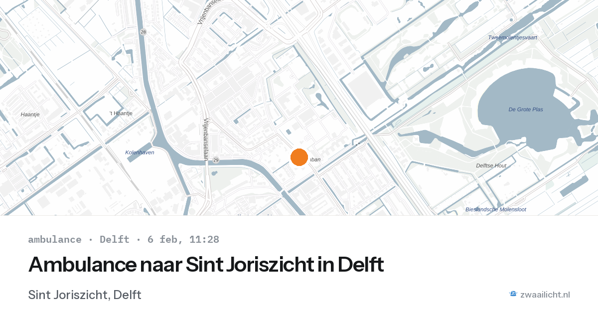 Ambulance naar Sint Joriszicht in Delft — 6 feb 2026