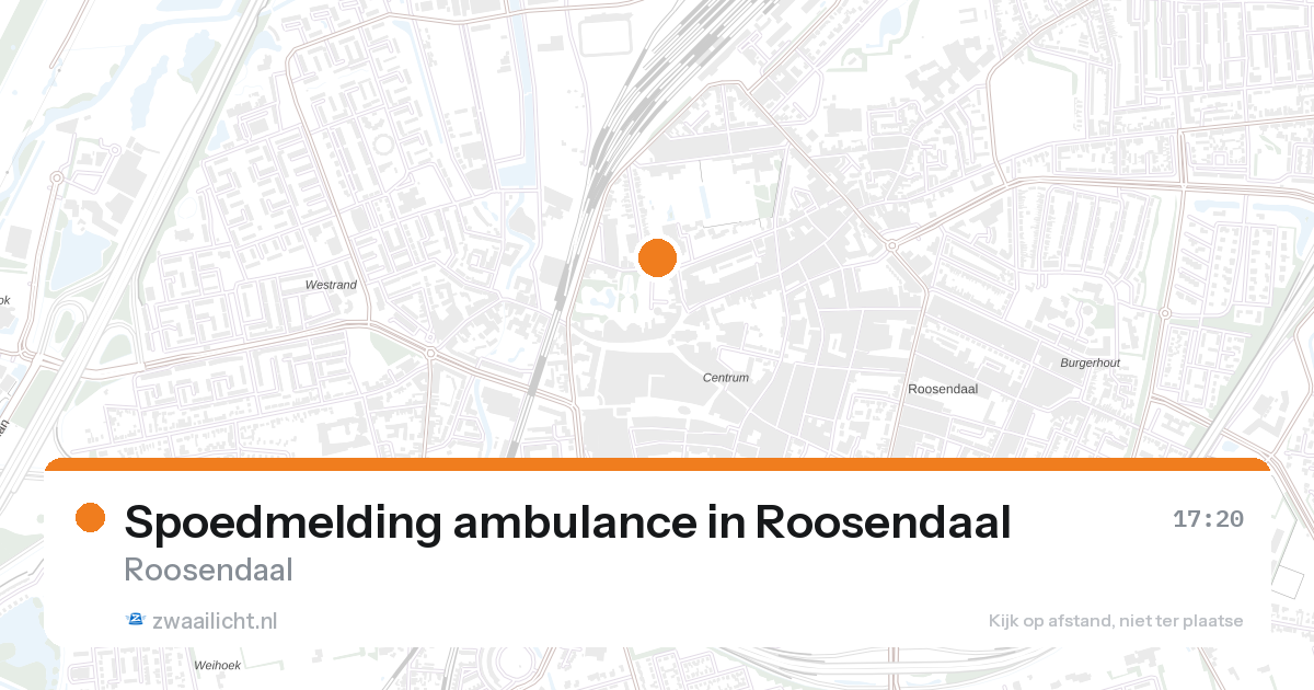 Spoedmelding ambulance in Roosendaal — 19 jul 2026