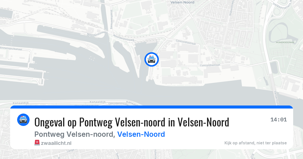 Ongeval op Pontweg Velsen-noord in Velsen-Noord — 25 mrt 2026