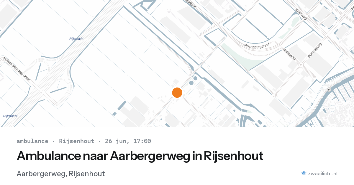 Ambulance naar Aarbergerweg in Rijsenhout — 26 jun 2026