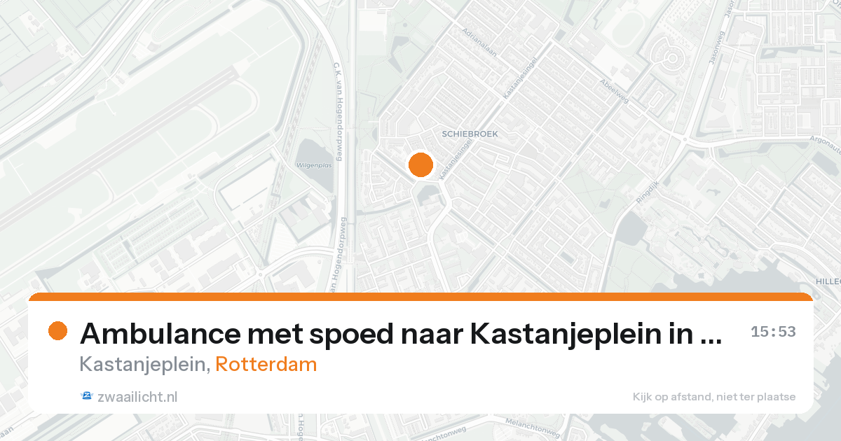 Ambulance met spoed naar Kastanjeplein in Rotterdam — 1 jun 2026