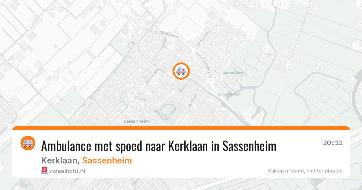 Ambulance met spoed naar Kerklaan in Sassenheim — 31 jul 2026