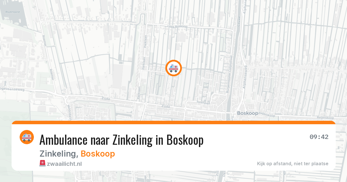 Ambulance naar Zinkeling in Boskoop — 7 aug 2026