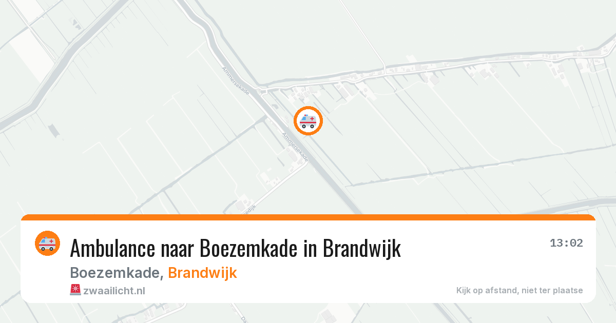 Ambulance naar Boezemkade in Brandwijk — 28 mei 2026