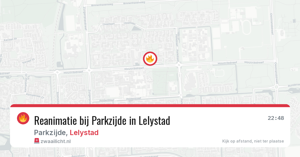 Reanimatie bij Parkzijde in Lelystad — 10 feb 2026