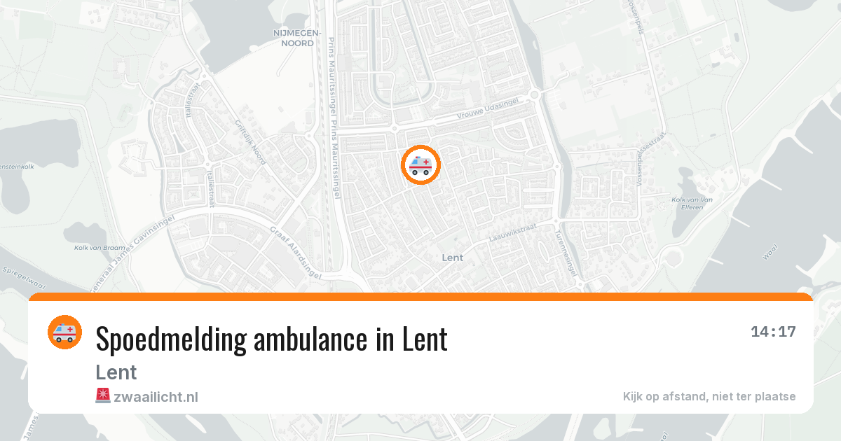 Spoedmelding ambulance in Lent — 4 apr 2026