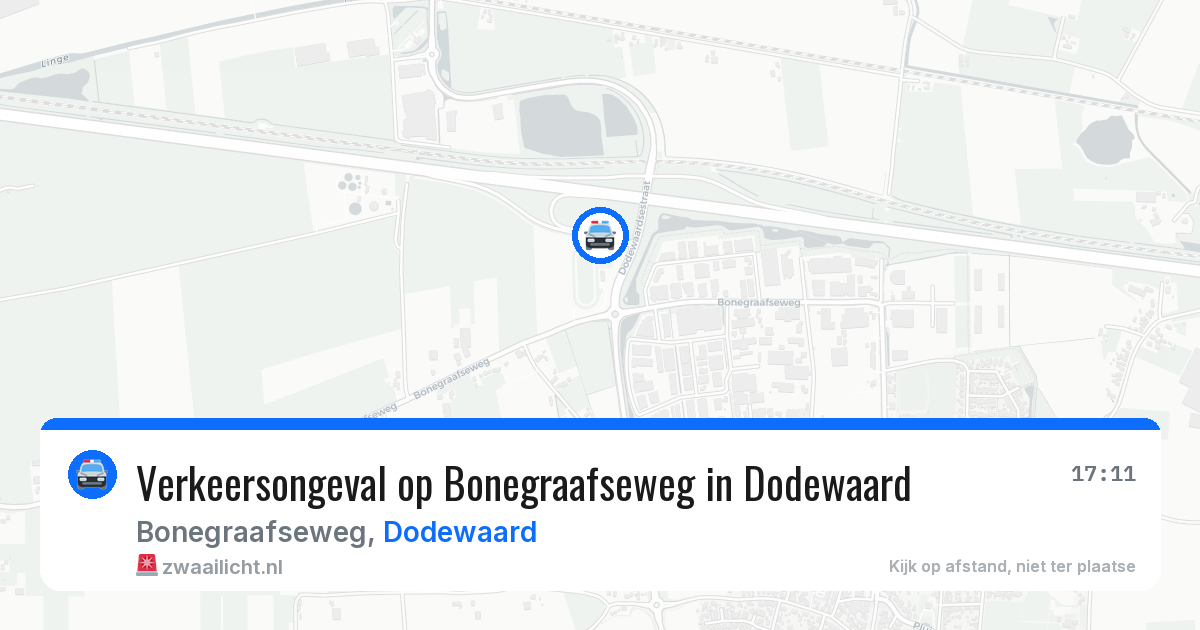 Verkeersongeval op Bonegraafseweg in Dodewaard — 21 mrt 2026