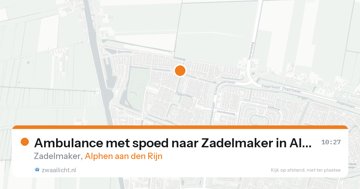 Ambulance met spoed naar Zadelmaker in Alphen aan den Rijn — 26 aug 2026