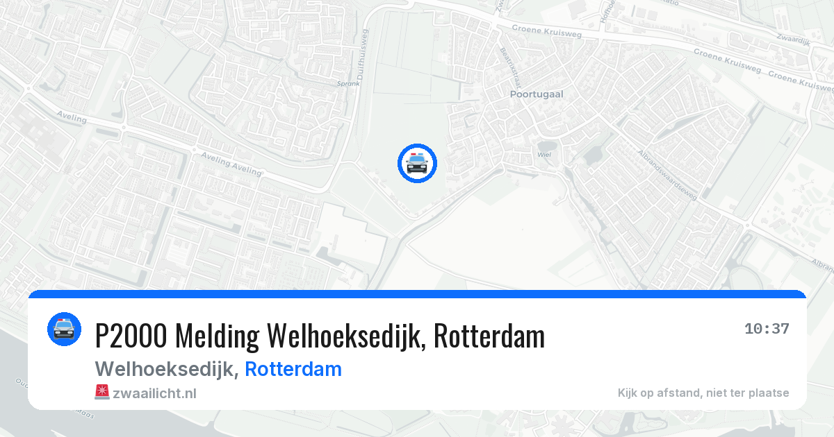 P2000 Melding Welhoeksedijk, Rotterdam — 26 mei 2026