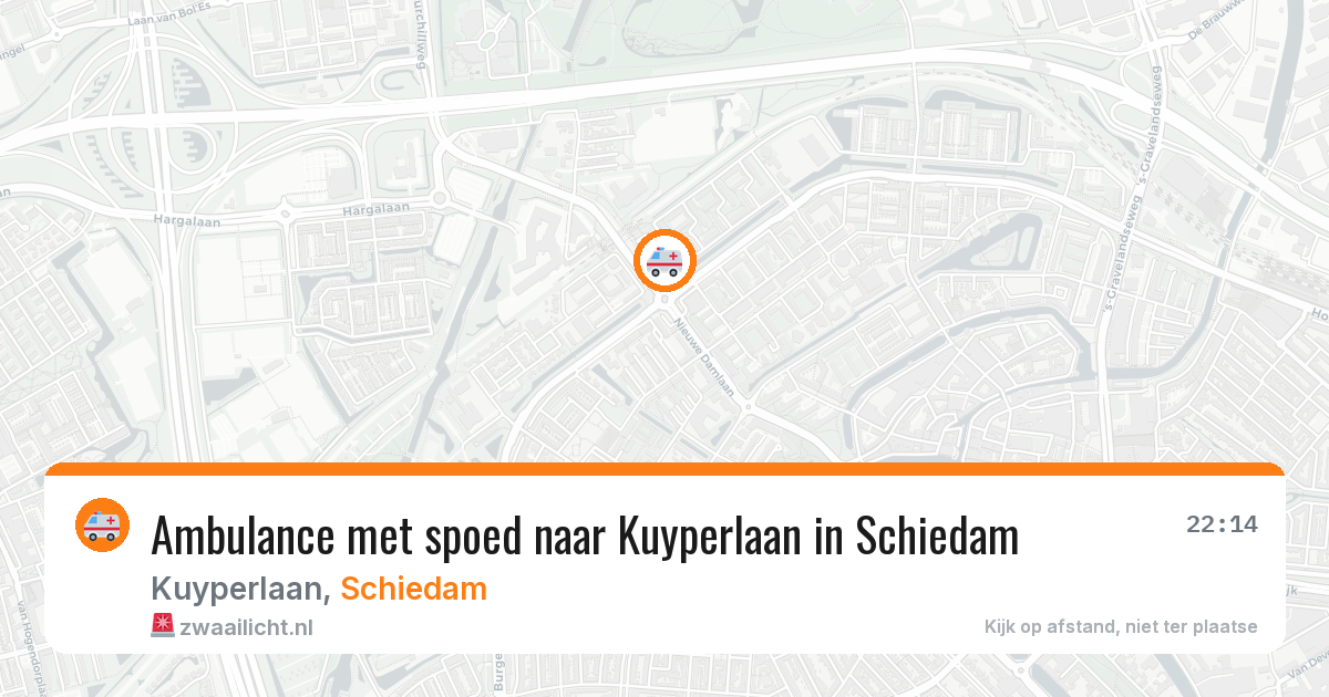 Ambulance met spoed naar Kuyperlaan in Schiedam — 13 jul 2026