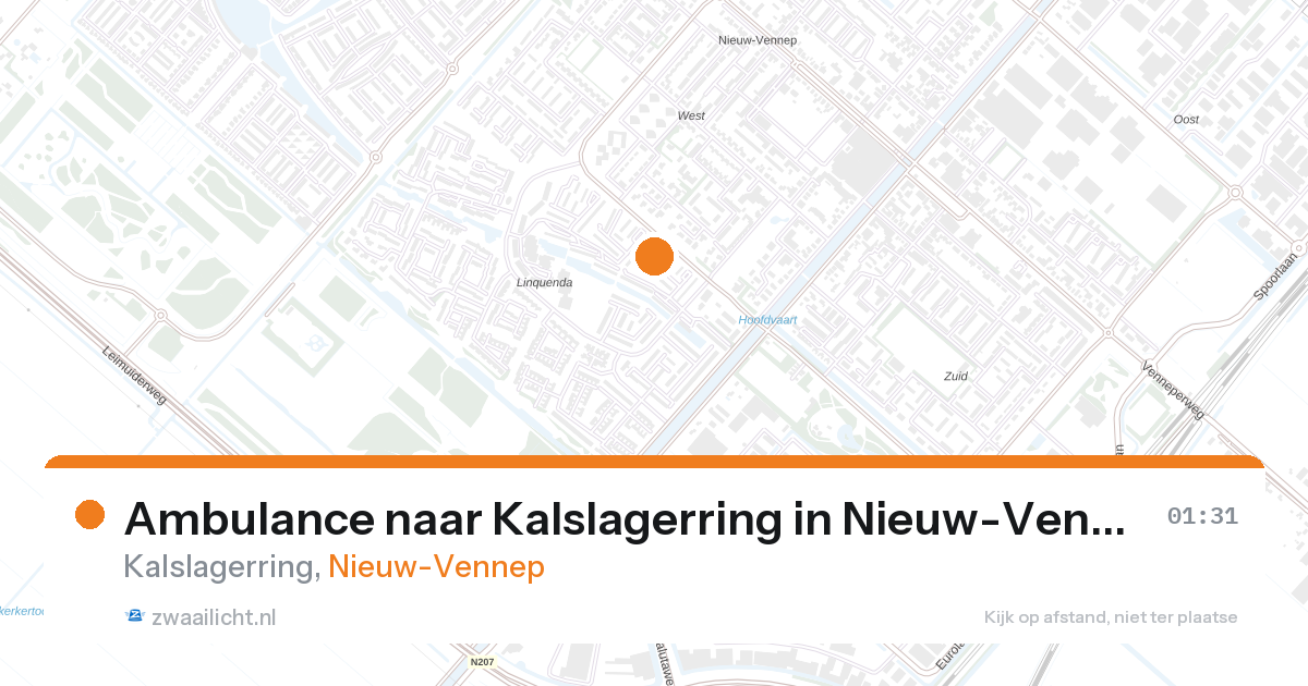 Ambulance naar Kalslagerring in Nieuw-Vennep — 12 jun 2026