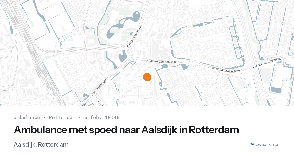 Ambulance met spoed naar Aalsdijk in Rotterdam — 5 feb 2026