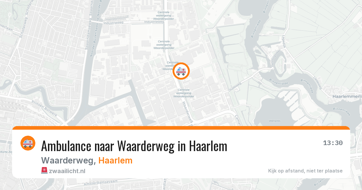 Ambulance naar Waarderweg in Haarlem — 13 jun 2026