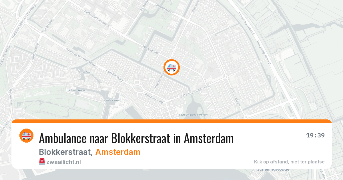 Ambulance naar Blokkerstraat in Amsterdam — 17 jun 2026