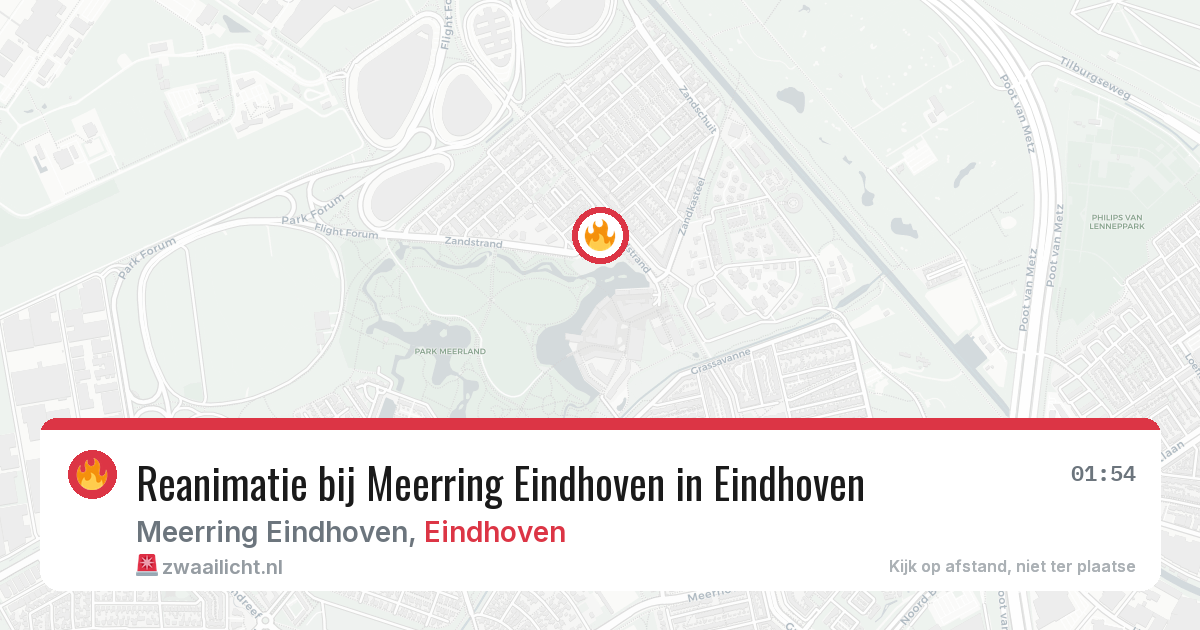 Reanimatie bij Meerring Eindhoven in Eindhoven — 9 aug 2026