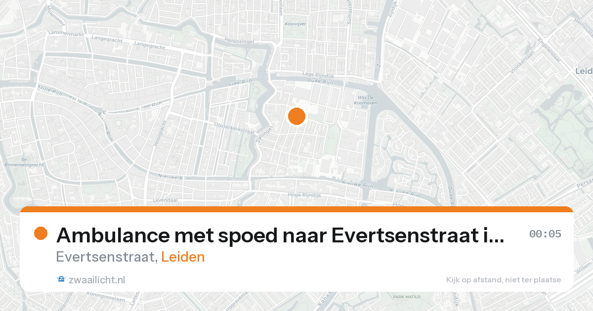Ambulance met spoed naar Evertsenstraat in Leiden — 18 aug 2026