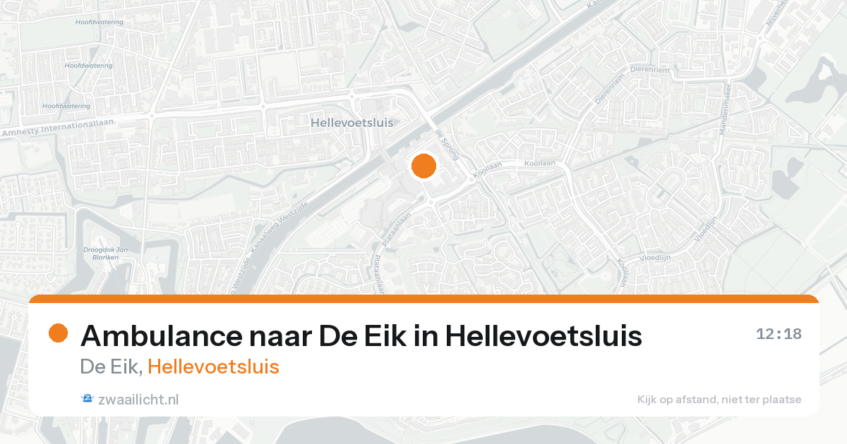 Ambulance naar De Eik in Hellevoetsluis — 10 jul 2026