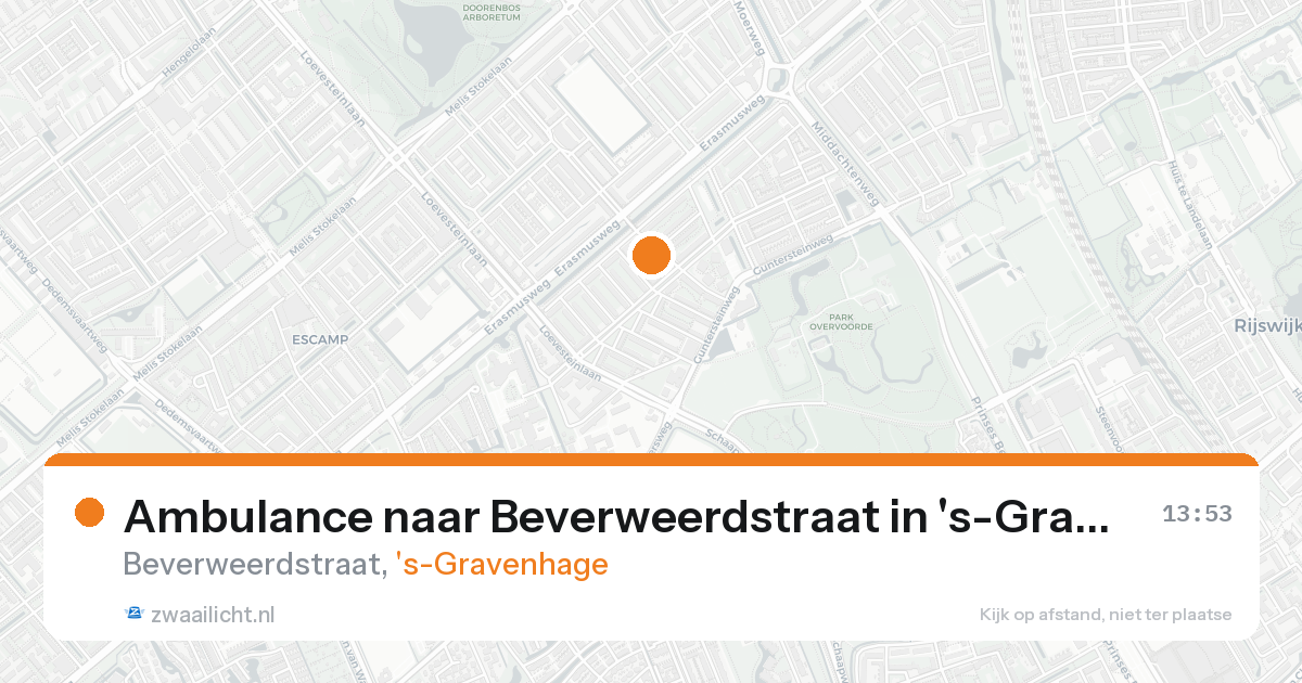 Ambulance naar Beverweerdstraat in 's-Gravenhage — 9 mei 2026