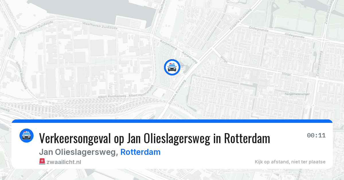 Verkeersongeval op Jan Olieslagersweg in Rotterdam — 12 jun 2026