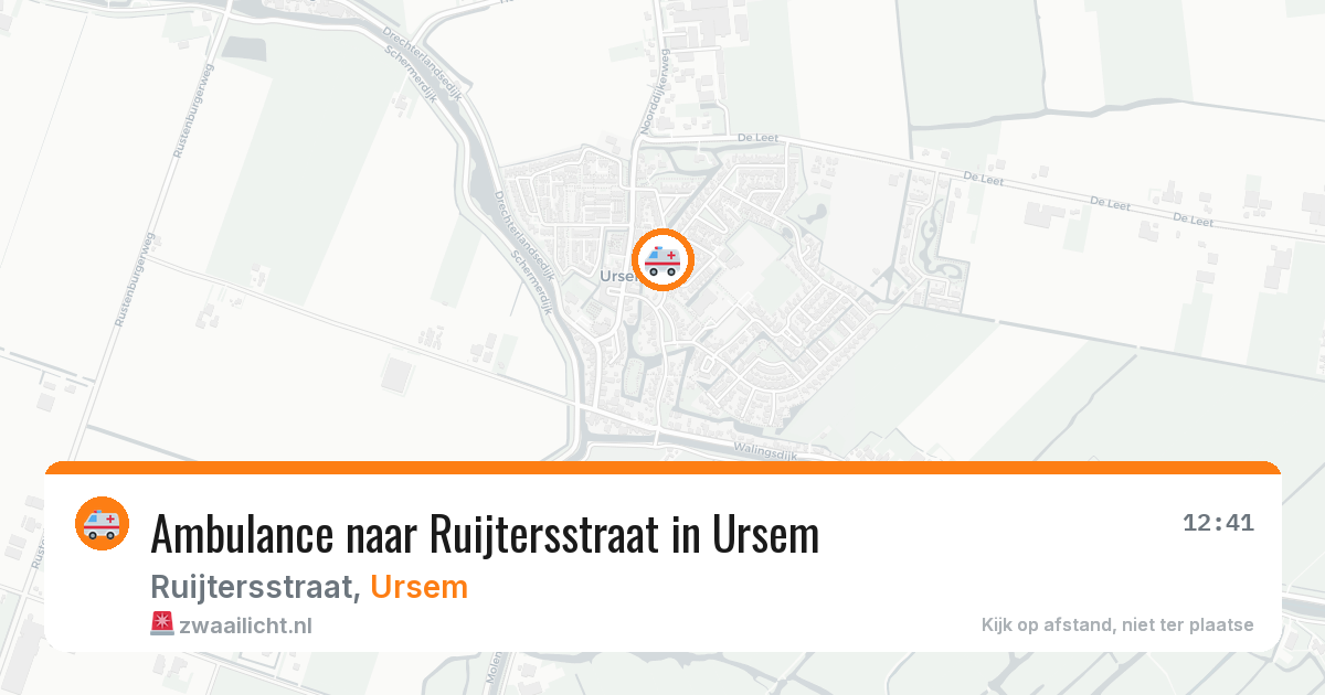 Ambulance naar Ruijtersstraat in Ursem — 5 mei 2026