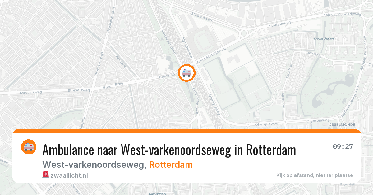 Ambulance naar West-varkenoordseweg in Rotterdam — 3 aug 2026