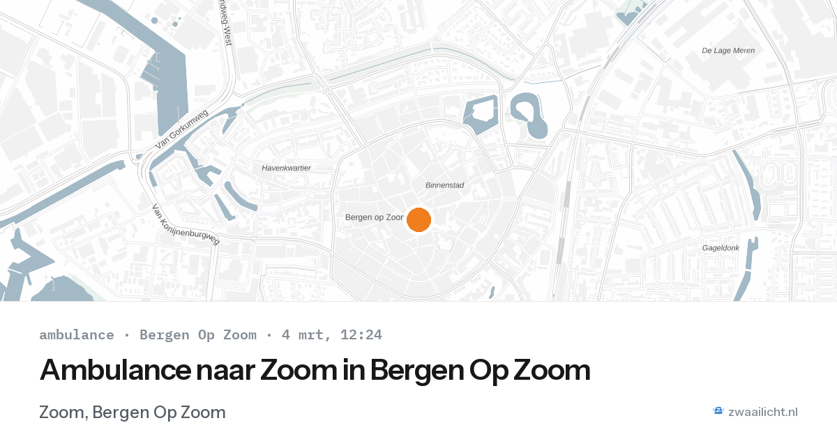 Ambulance naar Zoom in Bergen Op Zoom — 6 feb 2026