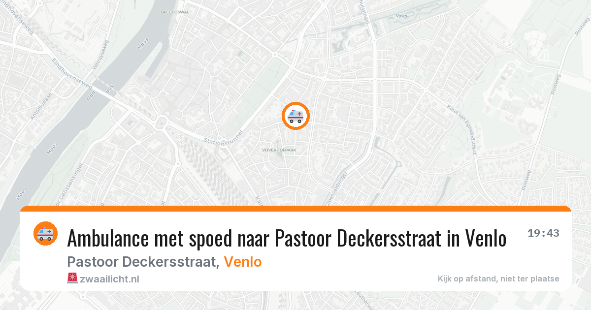 Ambulance met spoed naar Pastoor Deckersstraat in Venlo — 22 jul 2026