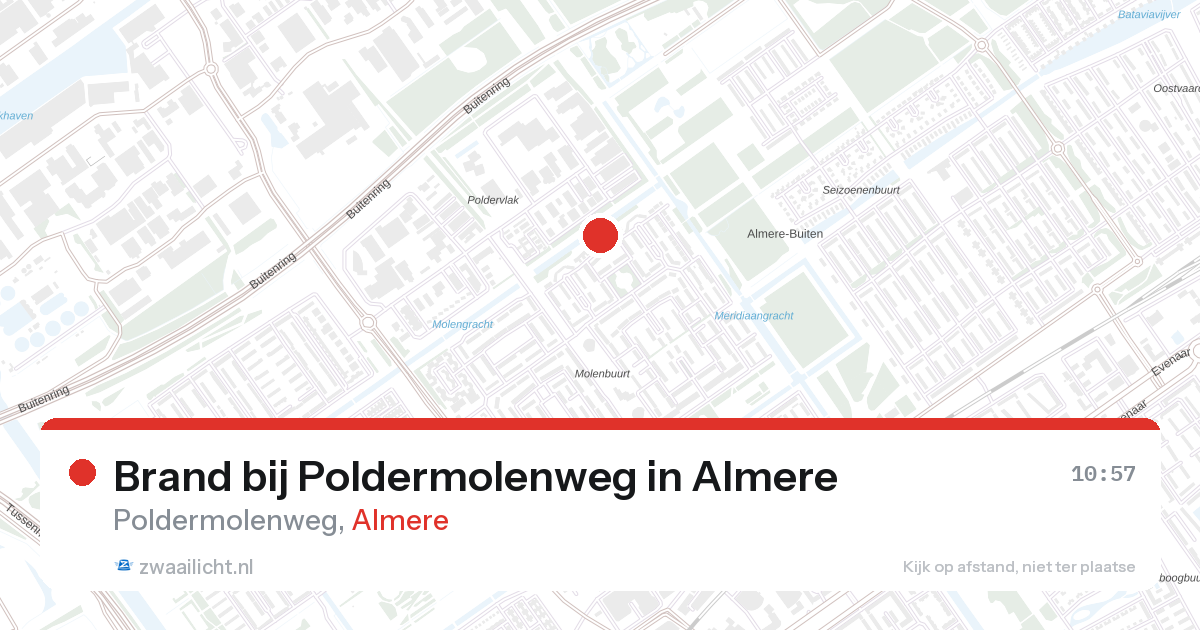 Brand bij Poldermolenweg in Almere — 20 mrt 2026