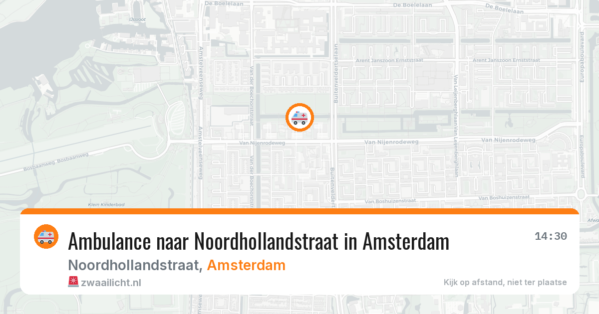 Ambulance naar Noordhollandstraat in Amsterdam — 9 jul 2026