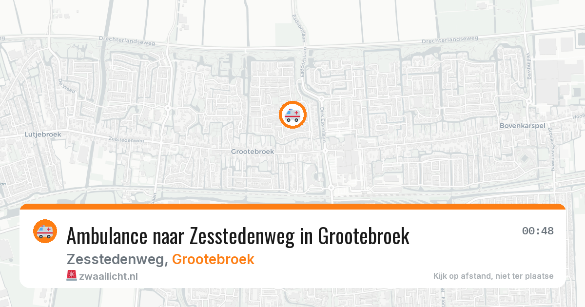 Ambulance naar Zesstedenweg in Grootebroek — 25 apr 2026