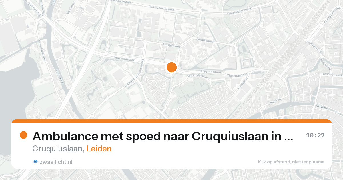 Ambulance met spoed naar Cruquiuslaan in Leiden — 6 mei 2026