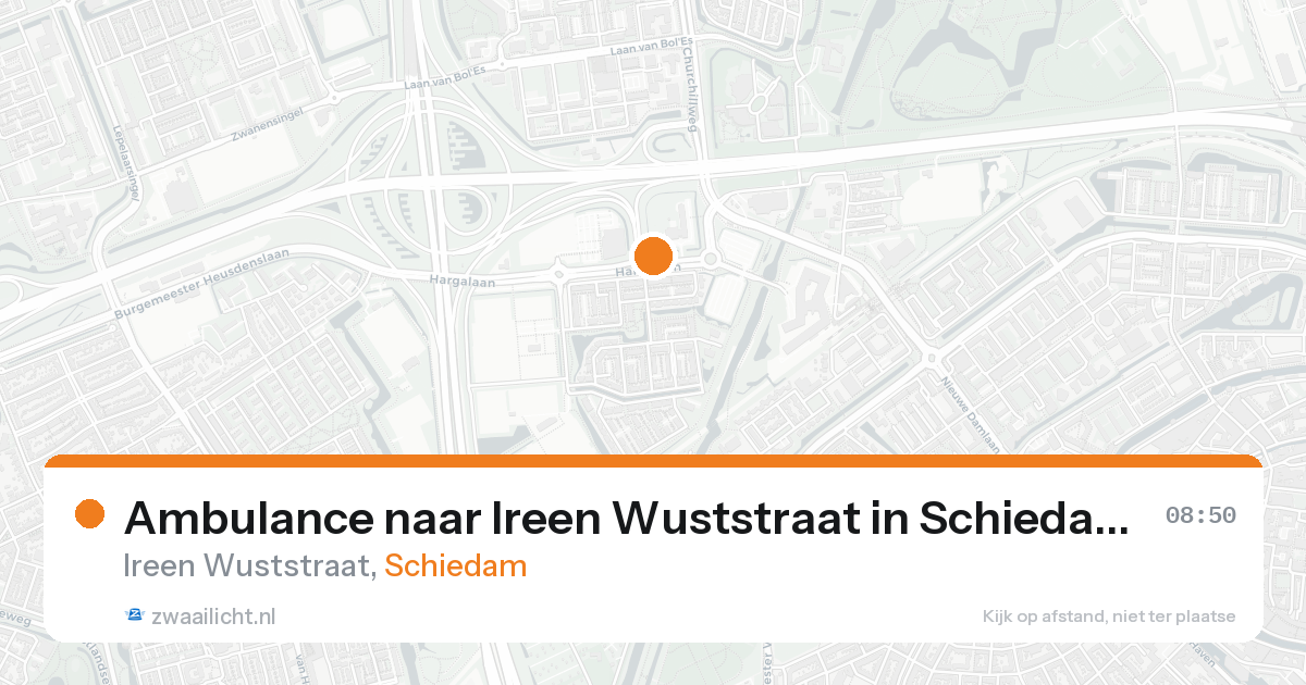 Ambulance naar Ireen Wuststraat in Schiedam — 22 aug 2026
