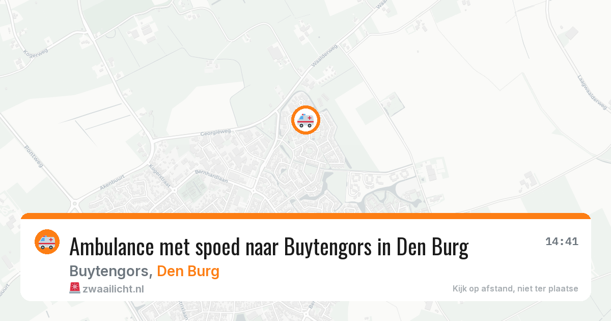 Ambulance met spoed naar Buytengors in Den Burg — 16 jan 2026