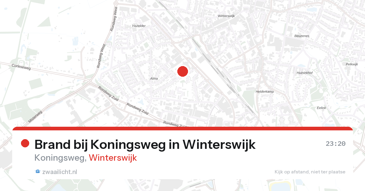 Brand bij Koningsweg in Winterswijk — 26 aug 2026