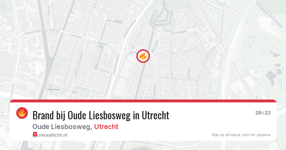 Brand bij Oude Liesbosweg in Utrecht — 30 mei 2026