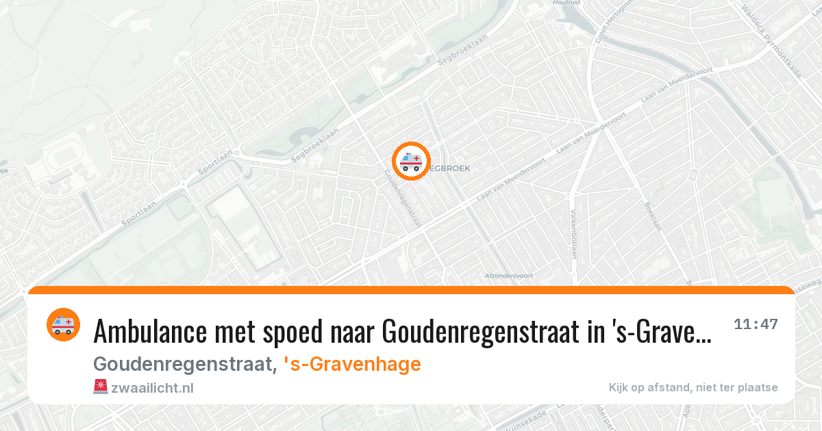 Ambulance met spoed naar Goudenregenstraat in 's-Gravenhage — 9 feb 2026